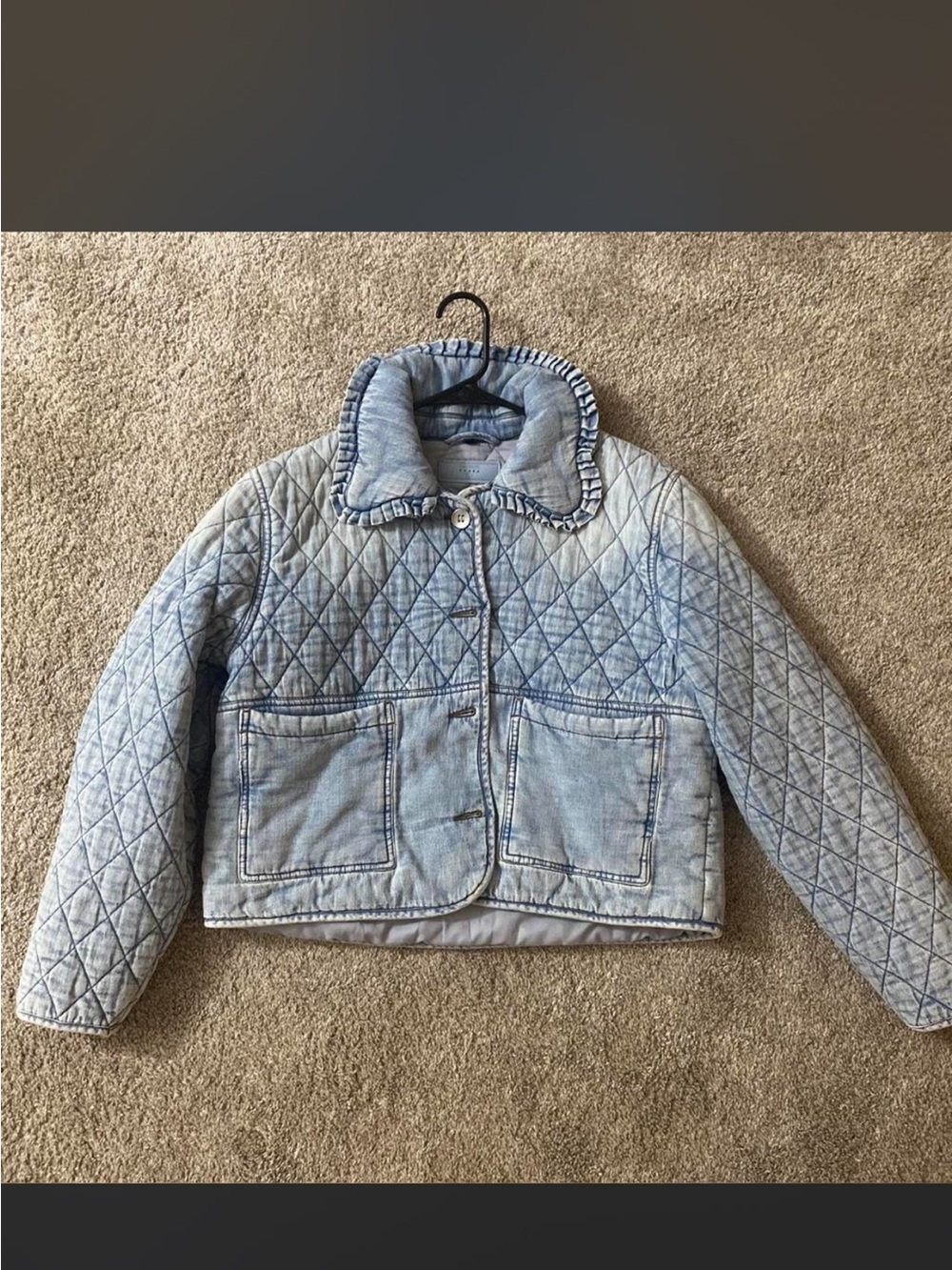 Blank NYC Light Wash Quilted Denim Jacket